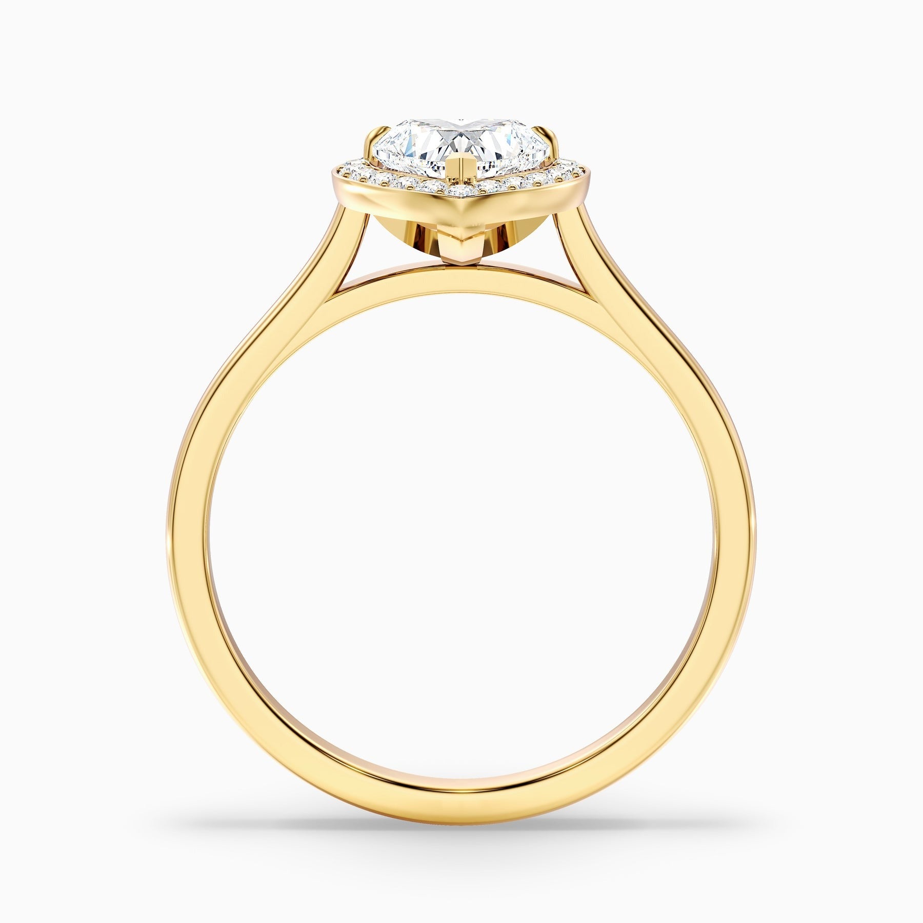 Lesotho 1 Carat 1 Carat Heart Halo Lab Grown Diamond Ring in 10k White Gold